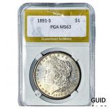 1891-S Morgan Silver Dollar PGA MS63