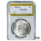 1904-O Morgan Silver Dollar PGA MS63