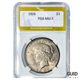 1926 Silver Peace Dollar PGA MS63