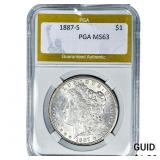 1887-S Morgan Silver Dollar PGA MS63