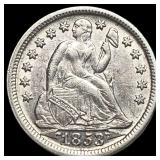 1853 Arrows Seated Liberty Dime UNCIRCULATED