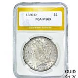 1880-O Morgan Silver Dollar PGA MS63