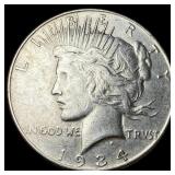1934 Peace Silver Dollar CLOSELY UNCIRCULATED