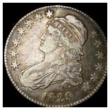 1829 Capped Bust Half Dollar NEARLY UNCIRCULATED