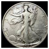 1927-S Silver Walking Liberty Half Dollar NEARLY U