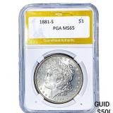 1881-S Morgan Silver Dollar PGA MS65