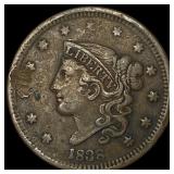 1838 Coronet Head Large Cent NEARLY UNCIRCULATED