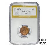 1872 Indian Head Cent PGA MS64 RB