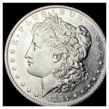 1891-S Silver Morgan Dollar CHOICE AU