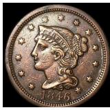 1846 Braided Hair Large Cent CLOSELY UNCIRCULATED