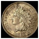1863 Indian Head Cent CLOSELY UNCIRCULATED