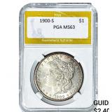 1900-S Morgan Silver Dollar PGA MS63