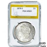 1878-S Morgan Silver Dollar PGA MS63