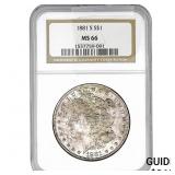 1881-S Morgan Silver Dollar NGC MS66