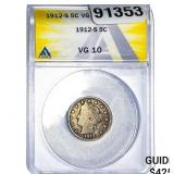 1912-S Liberty Victory Nickel ANACS VG10