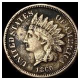 1860 Copper-Nickel Indian Head Cent LIGHTLY CIRCUL