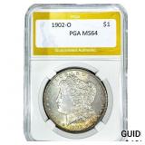 1902-O Morgan Silver Dollar PGA MS64