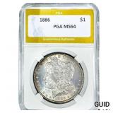 1886 Morgan Silver Dollar PGA MS64