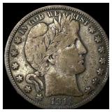 1911 Silver Half Dollar (Barber) LIGHTLY CIRCULATE