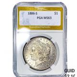 1886-S Morgan Silver Dollar PGA MS63