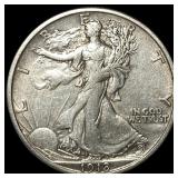 1918-S Silver Walking Liberty Half Dollar NEARLY U