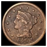 1850 Braided Hair Large Cent HIGH GRADE