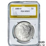 1880-O Morgan Silver Dollar PGA MS63
