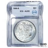 1890-S Morgan Silver Dollar ICG AU55