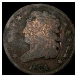 1834 Copper Half Cent NICELY CIRCULATED