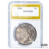 1928 Silver Peace Dollar PGA MS64