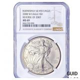 2008-W Rev. 2008 Silver Eagle NGC MS69 Burnished