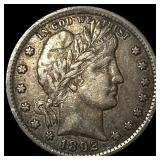 1892 Silver Barber Quarter NICELY CIRCULATED