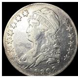 1808 Capped Bust Half Dollar NEARLY UNCIRCULATED