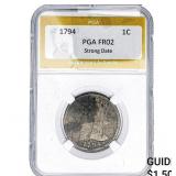 1794 Liberty Cap Large Cent PGA FR02 Strong Date