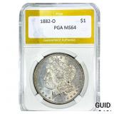 1882-O Morgan Silver Dollar PGA MS64