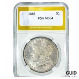 1885 Morgan Silver Dollar PGA MS64