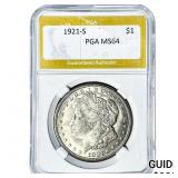 1921-S Morgan Silver Dollar PGA MS64