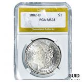 1882-O Morgan Silver Dollar PGA MS64