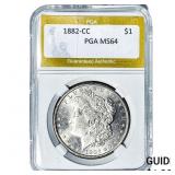 1882-CC Morgan Silver Dollar PGA MS64