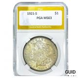 1921-S Morgan Silver Dollar PGA MS63
