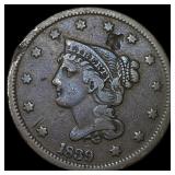 1839 Braided Hair Large Cent LIGHTLY CIRCULATED