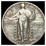 1927-S Silver Standing Liberty Quarter NEARLY UNCI