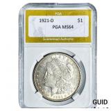 1921-D Morgan Silver Dollar PGA MS64