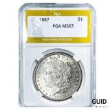 1887 Morgan Silver Dollar PGA MS63