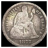 1877-CC Silver Seated Liberty Dime NICELY CIRCULAT