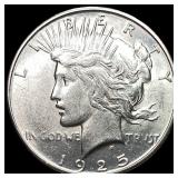 1925-S Silver Peace Dollar CHOICE AU