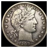 1908-S Silver Barber Half Dollar NEARLY UNCIRCULAT