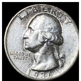 1936-S Silver Washington Quarter CLOSELY  UNCIRCU