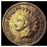1866 Indian Head Cent ABOUT UNCIRCULATED