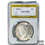 1923-S Silver Peace Dollar PGA MS63